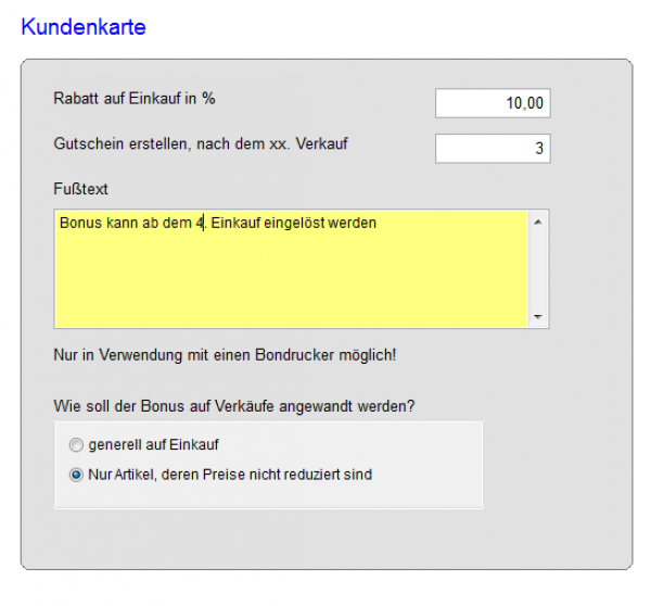 Modul: WaWi-Profi 3.x Kundenbonussystem Mietversion