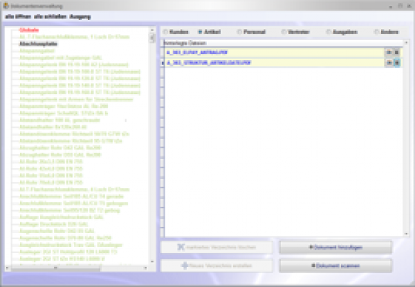 Modul: WaWi-Profi 3.x Mietversion Dokumentenverwaltung